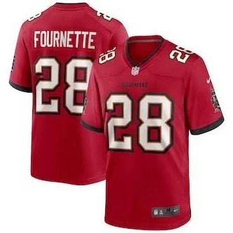 Men Tampa Bay Buccaneers 28 Leonard Fournette Nike Red Game NFL Jersey